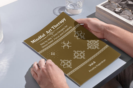 Mindful Art Therapy Vol. 6: Master Grand 7-Dot Diamond Kolams