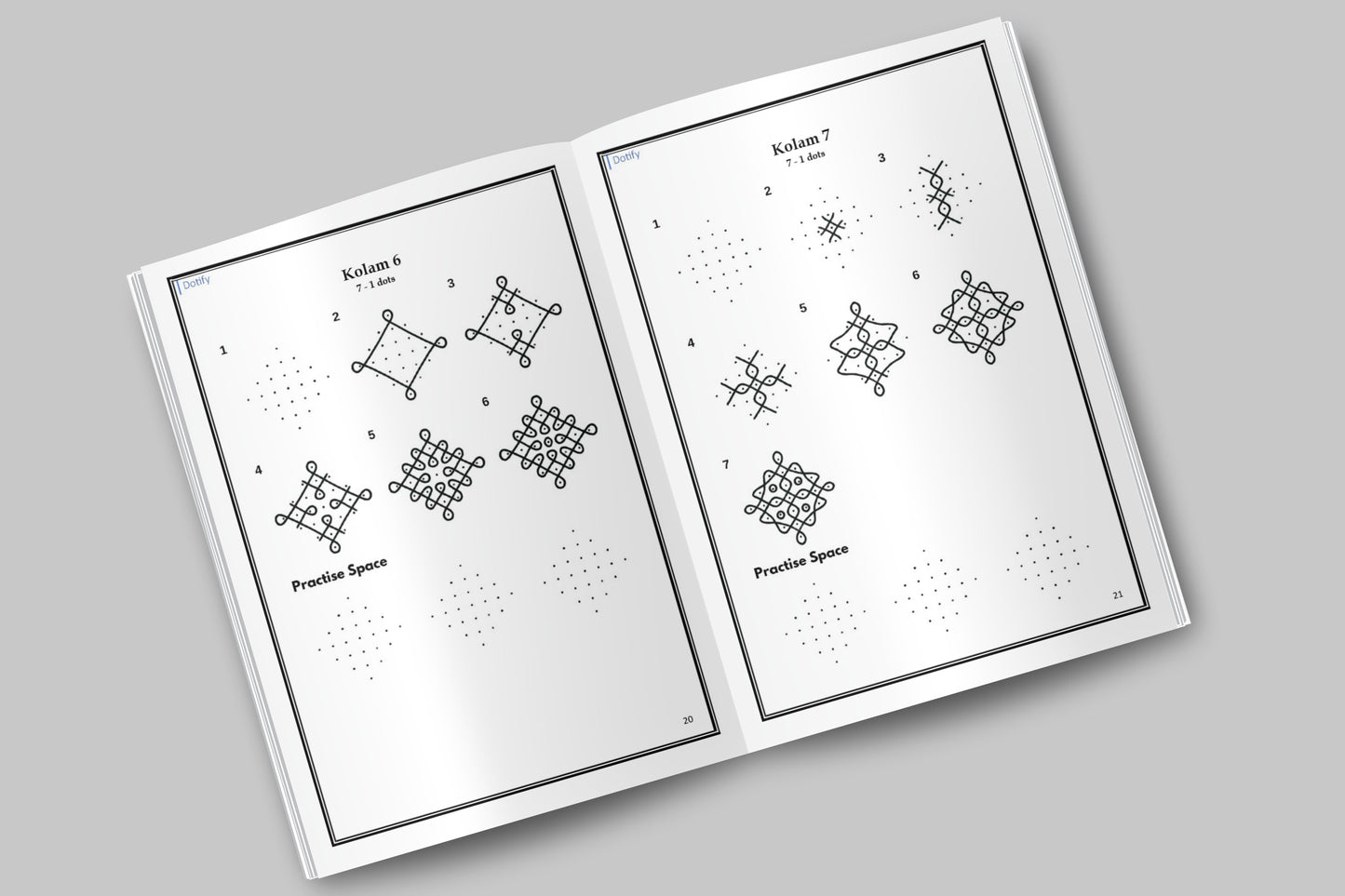 Mindful Art Therapy Vol. 6: Master Grand 7-Dot Diamond Kolams