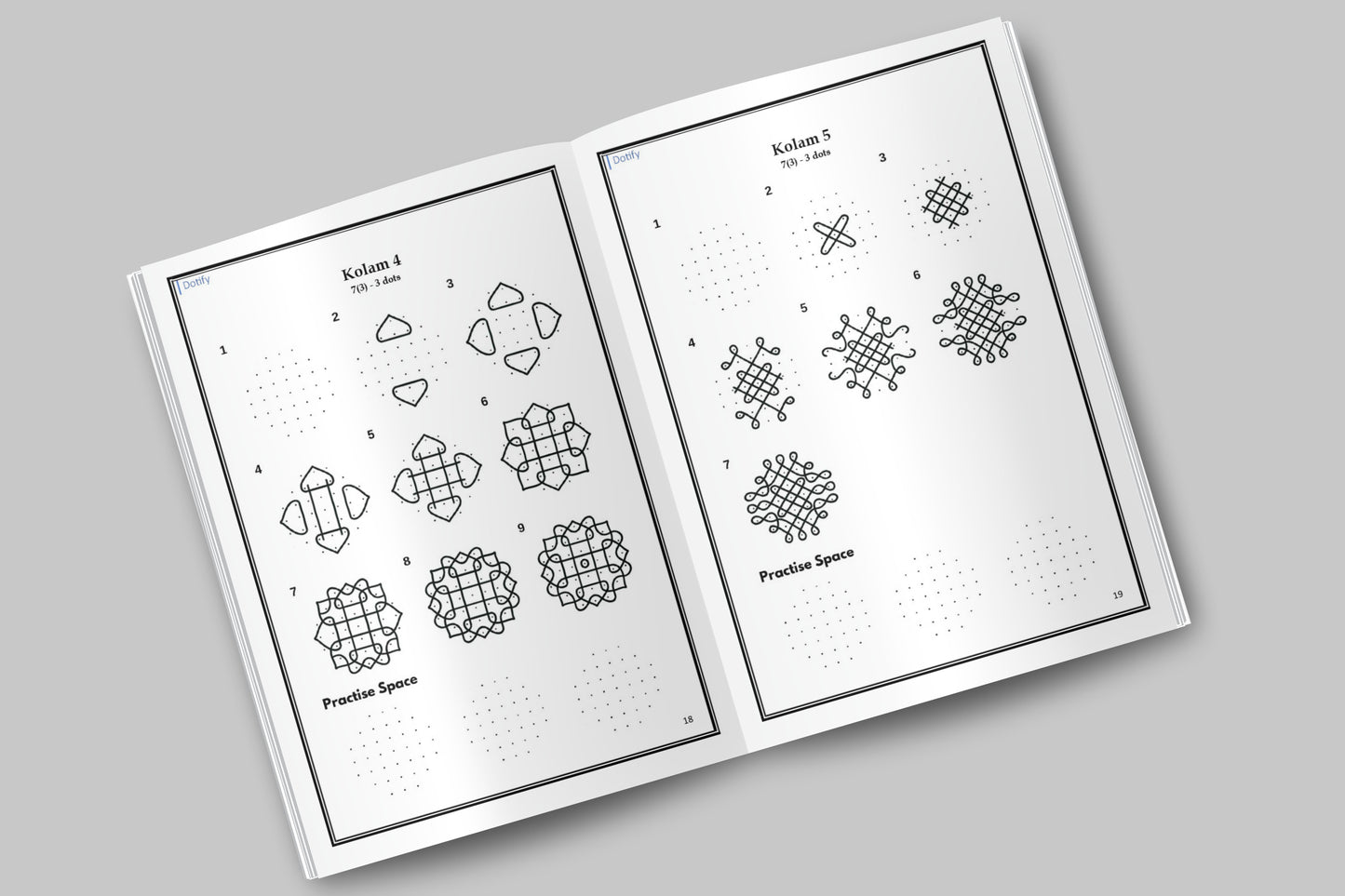 Mindful Art Therapy Vol. 7: Master Hexagonal 7-3 Dot Kolams (Intermediate Edition)