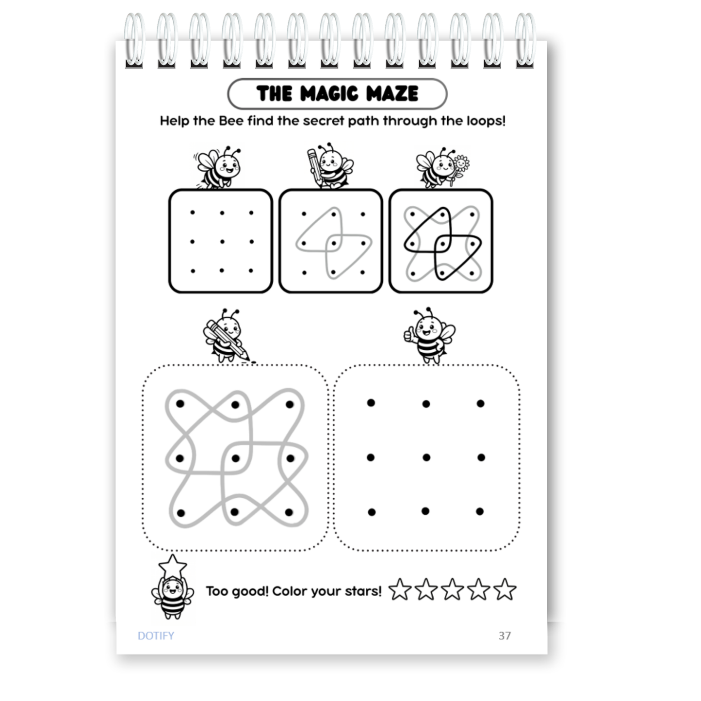 Little Dots of Joy Volume 1 | Bee-Themed Step-by-Step Kolam Learning Workbook for Kids | Trace, Draw, Practise & Colour