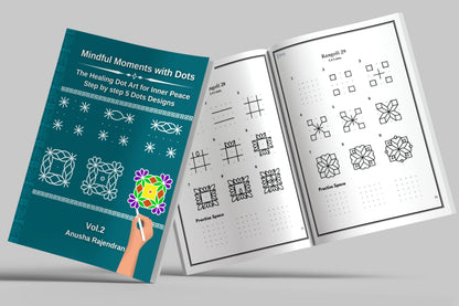 Mindful Moments with Dots Vol. 2: Draw & Color Stunning 5-Dot Rangolis