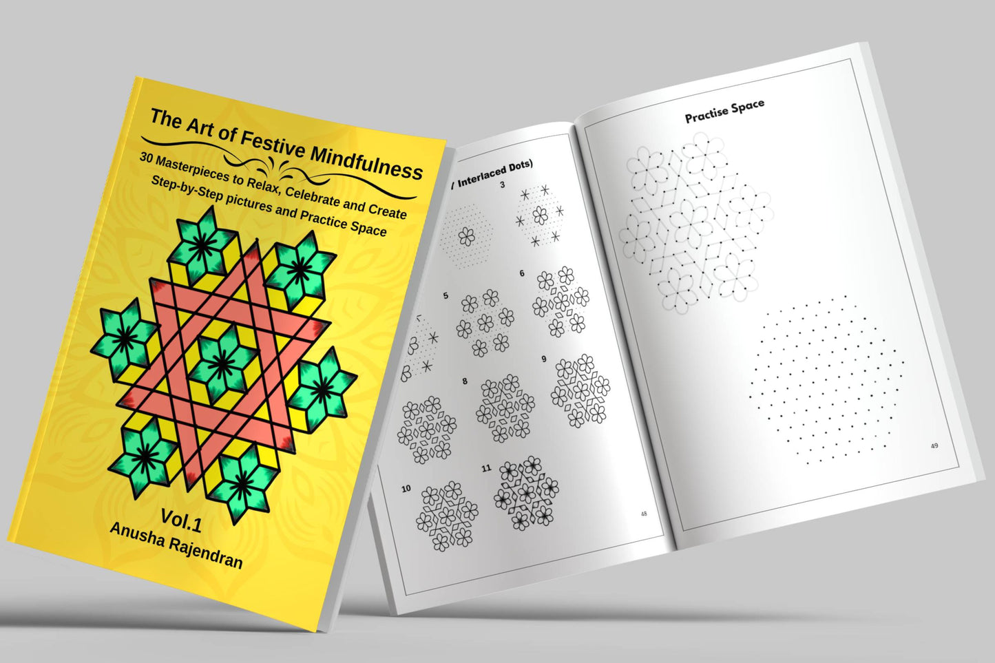 The Art of Festive Mindfulness Complete Set (Vol. 1-4): Master Grand 11-19 Dot Kolams