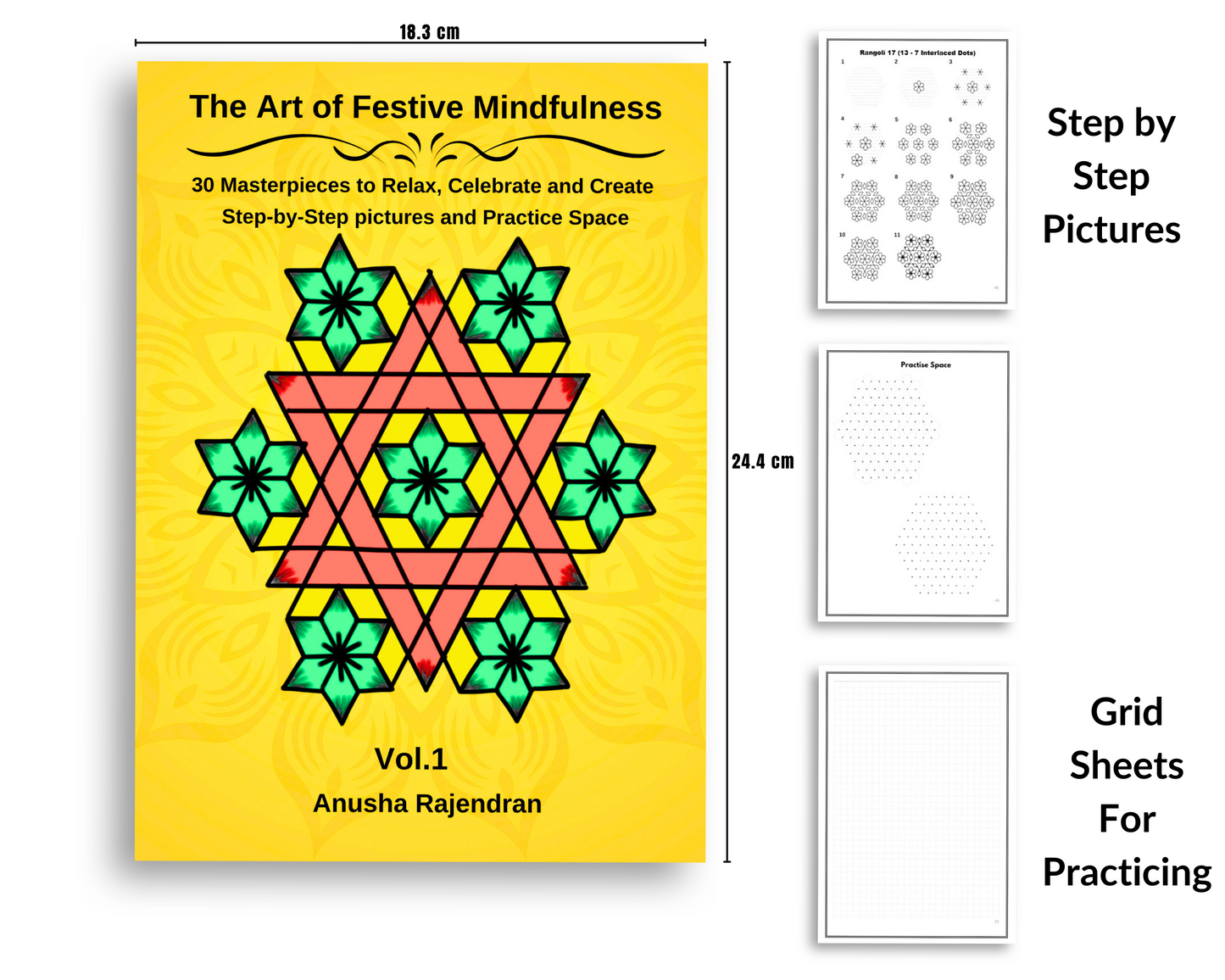 Dotify Creations Complete 15-Book Kolam & Rangoli Collection | Step-by-Step Sikku Kolam, Dotted Rangoli & Festive Rangoli Practice Books