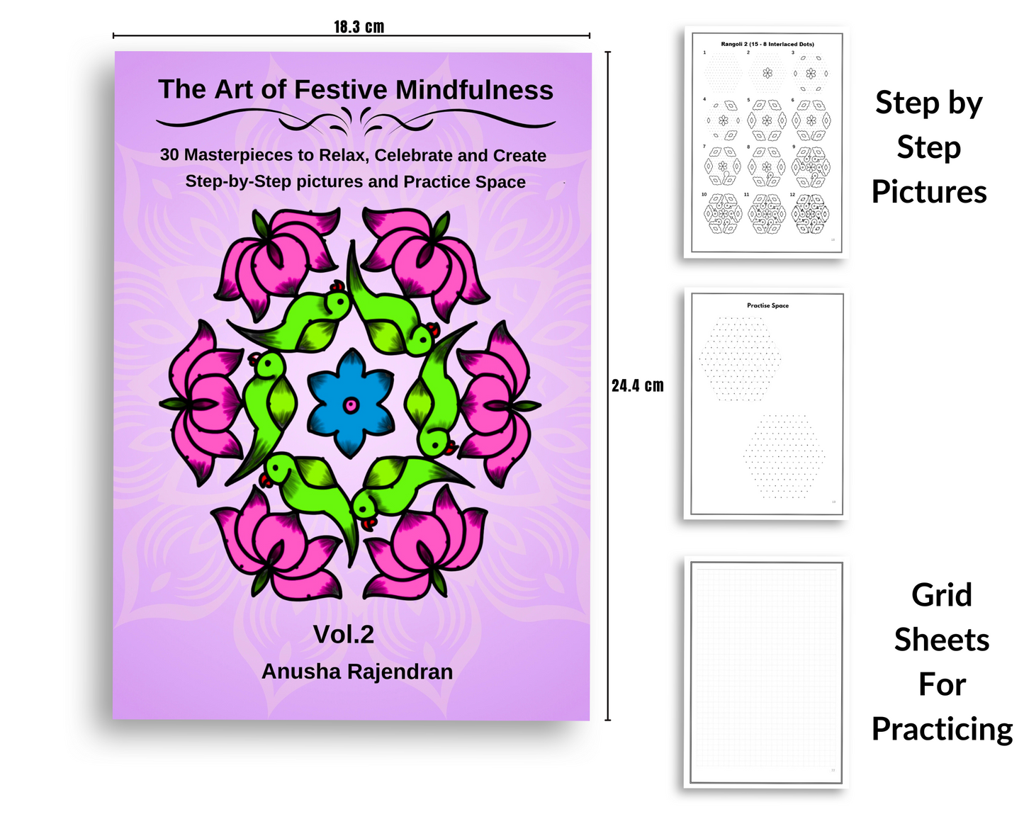 Dotify Creations Complete 15-Book Kolam & Rangoli Collection | Step-by-Step Sikku Kolam, Dotted Rangoli & Festive Rangoli Practice Books