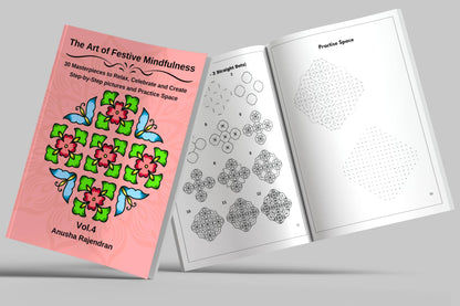 The Art of Festive Mindfulness Complete Set (Vol. 1-4): Master Grand 11-19 Dot Kolams