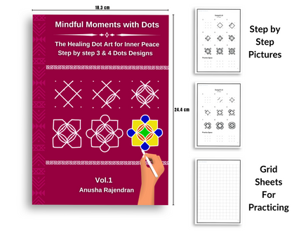 Dotify Creations Complete 15-Book Kolam & Rangoli Collection | Step-by-Step Sikku Kolam, Dotted Rangoli & Festive Rangoli Practice Books