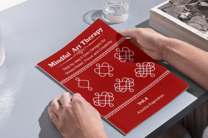 Mindful Art Therapy Vol. 4: Master Square & Diamond 5-Dot Kolams (Intermediate Edition)