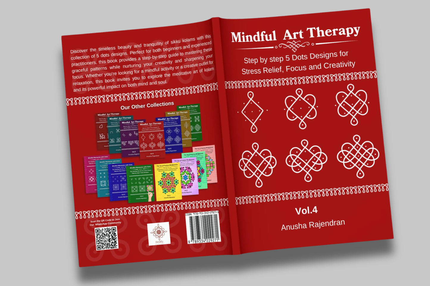 Mindful Art Therapy Vol. 4: Master Square & Diamond 5-Dot Kolams (Intermediate Edition)