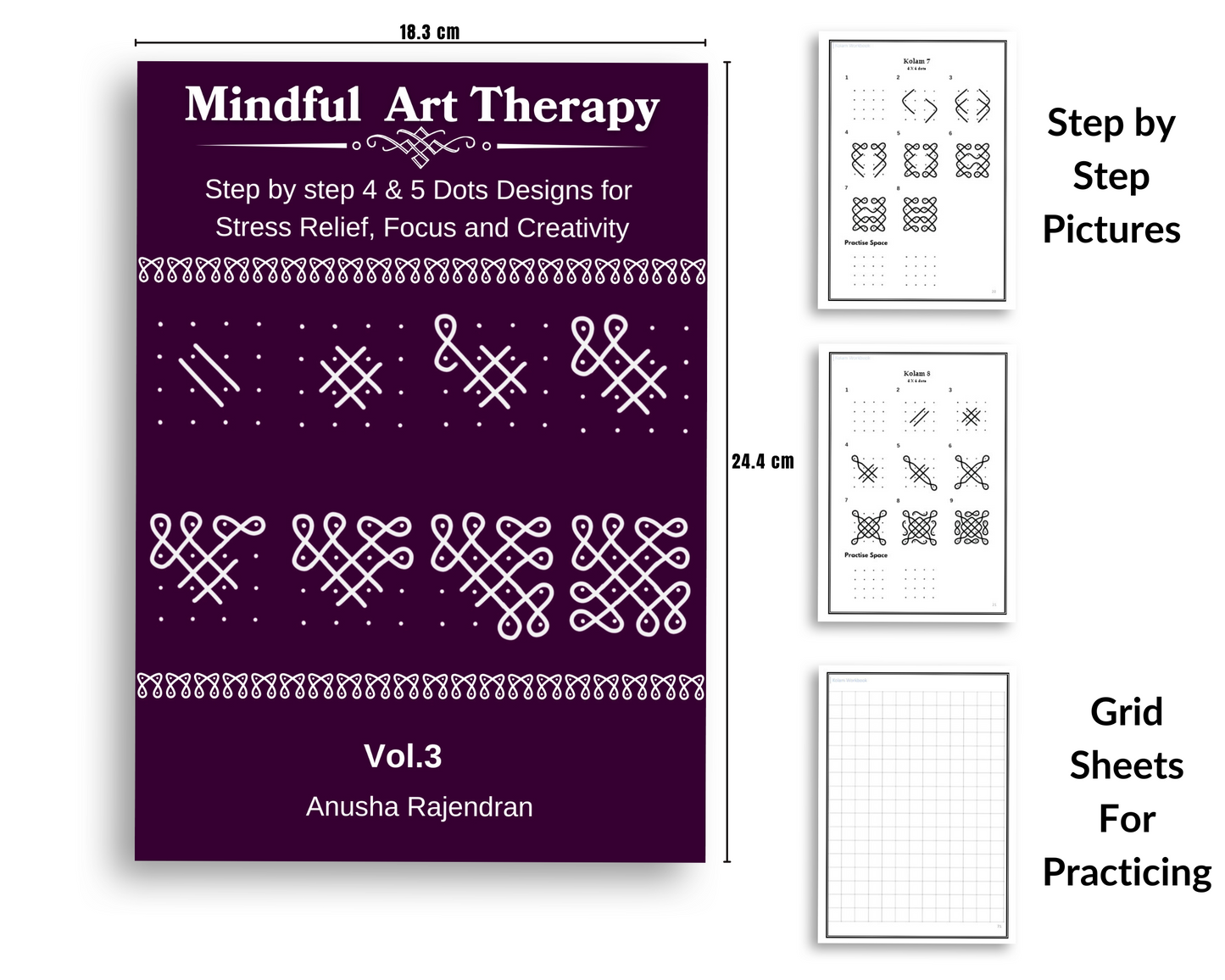 Dotify Creations Complete 15-Book Kolam & Rangoli Collection | Step-by-Step Sikku Kolam, Dotted Rangoli & Festive Rangoli Practice Books
