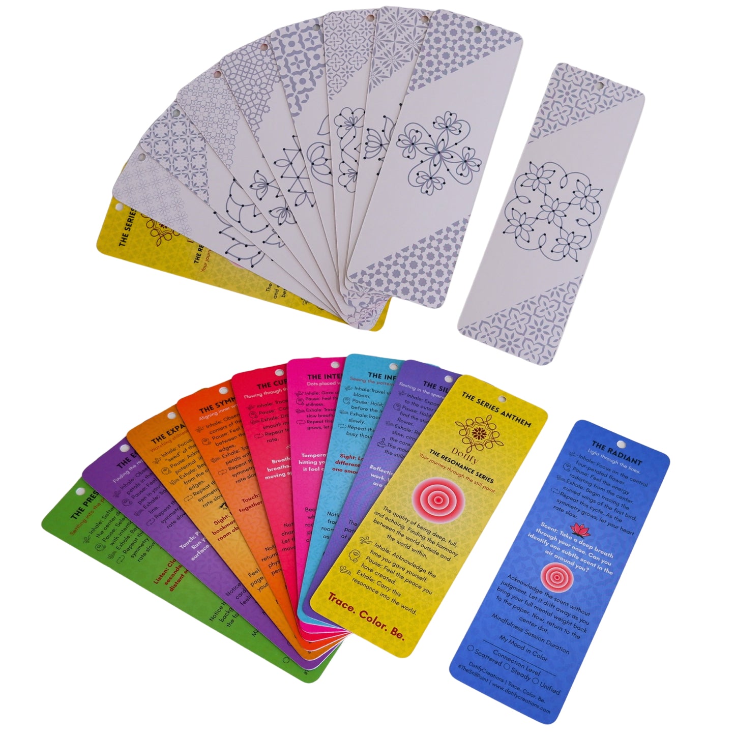 Samatva – DIY Dotted Rangoli Bookmark Making Kit | Trace, Colour & Create