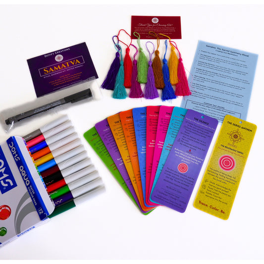 Samatva – DIY Dotted Rangoli Bookmark Making Kit | Trace, Colour & Create