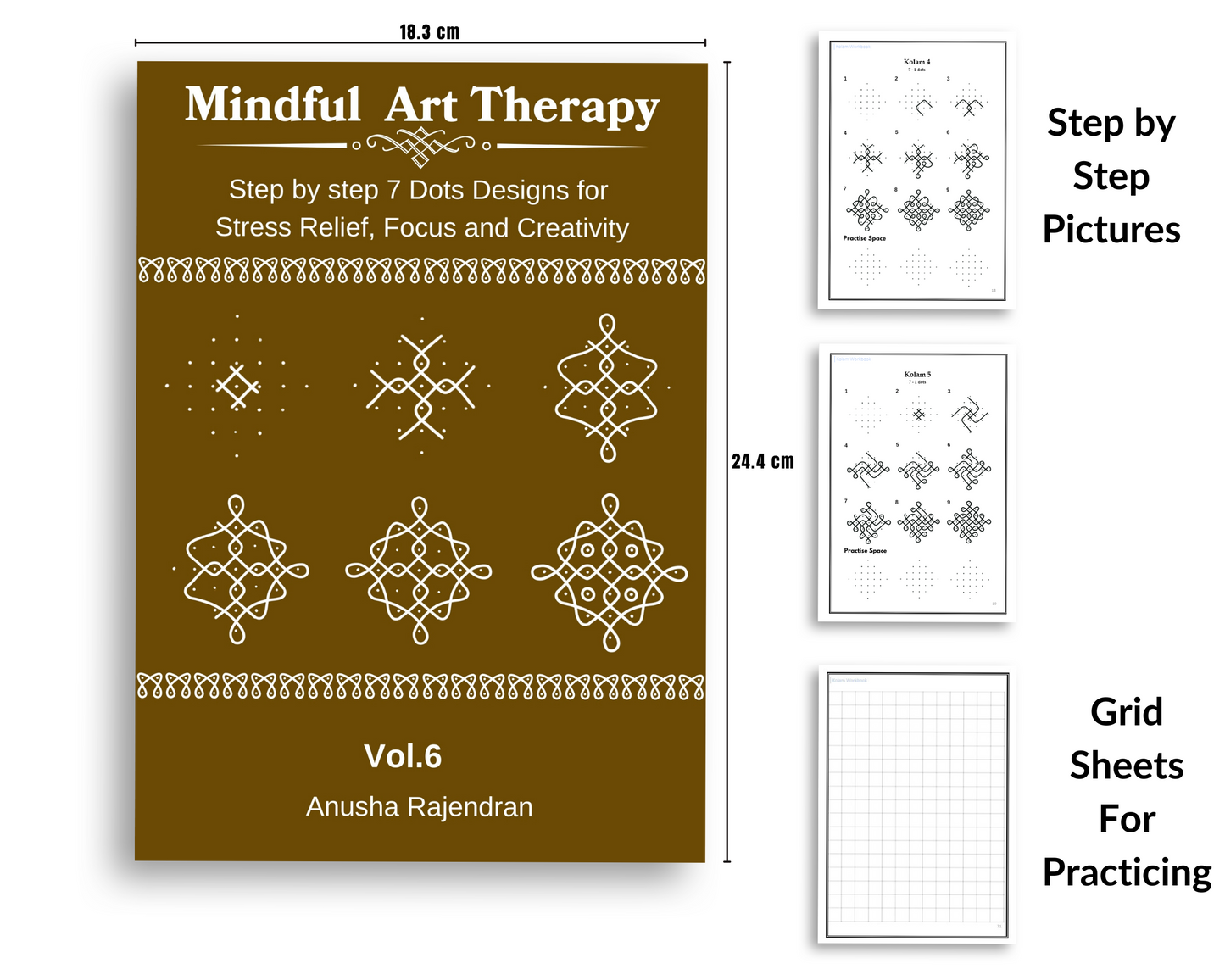 Dotify Creations Complete 15-Book Kolam & Rangoli Collection | Step-by-Step Sikku Kolam, Dotted Rangoli & Festive Rangoli Practice Books