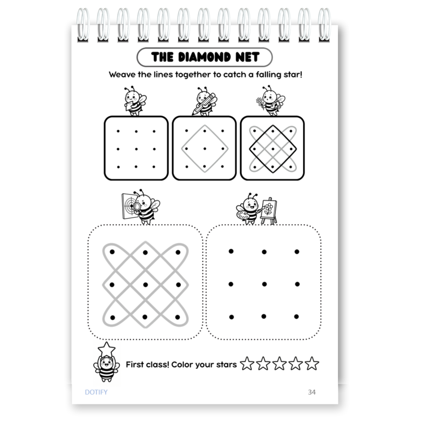Little Dots of Joy Volume 1 | Bee-Themed Step-by-Step Kolam Learning Workbook for Kids | Trace, Draw, Practise & Colour
