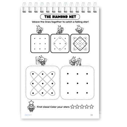 Little Dots of Joy Volume 1 | Bee-Themed Step-by-Step Kolam Learning Workbook for Kids | Trace, Draw, Practise & Colour