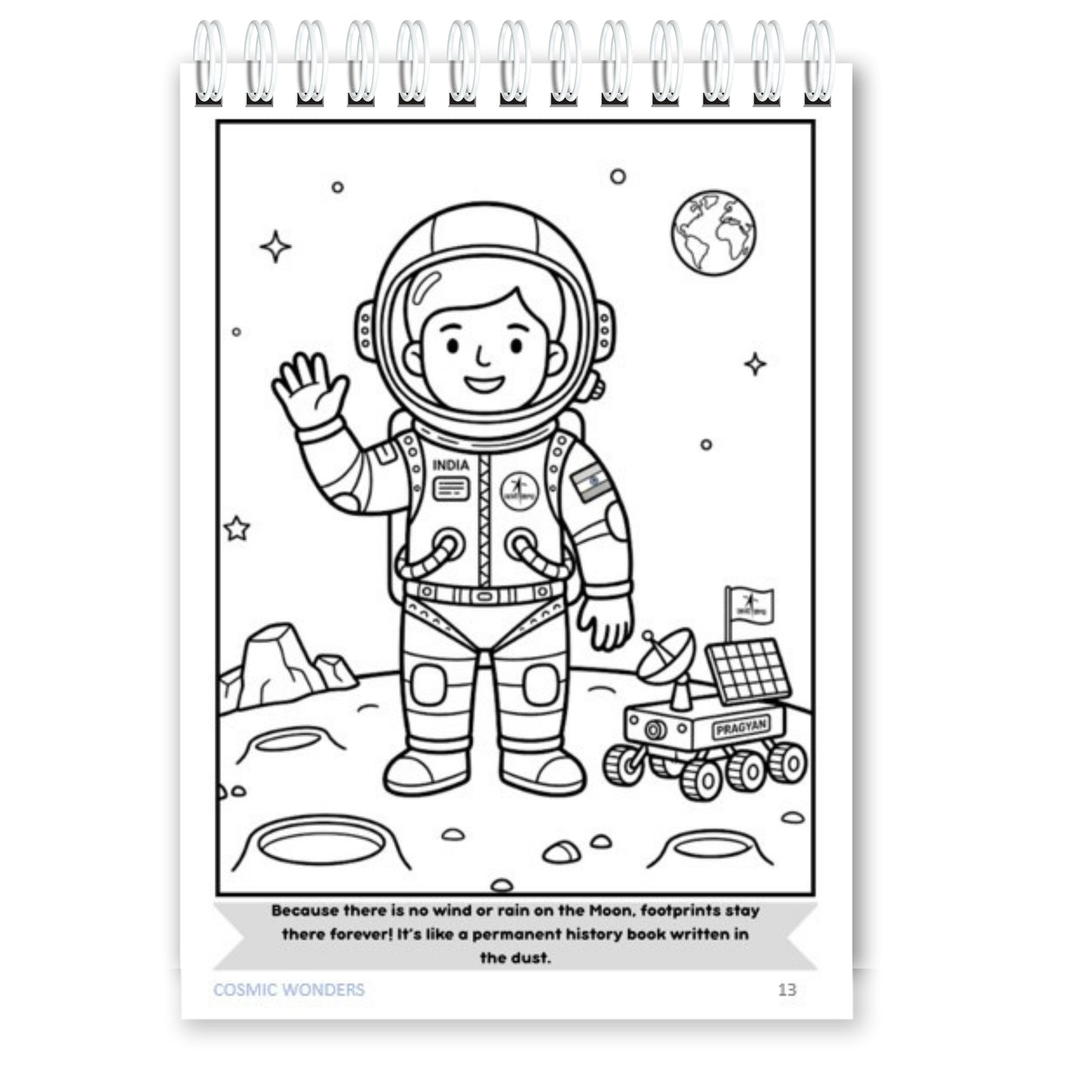 Temple Tales & Cosmic Wonders – Kids Colouring Book Combo | Indian Culture, ISRO & Space | A5 Wiro Bound