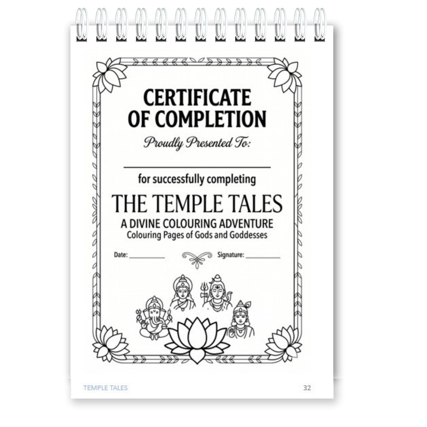 Temple Tales for Tiny Hands – Gods & Goddesses Colouring Book for Kids