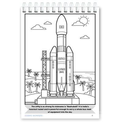 Cosmic Wonders – ISRO & Space Colouring Book for Kids with Fun Facts