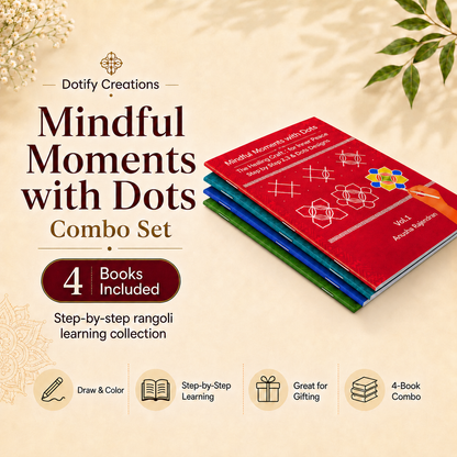 Mindful Moments with Dots Complete Set (Vol. 1-4): The Ultimate Draw & Color Collection