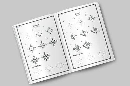 Mindful Art Therapy Vol. 4: Master Square & Diamond 5-Dot Kolams (Intermediate Edition)