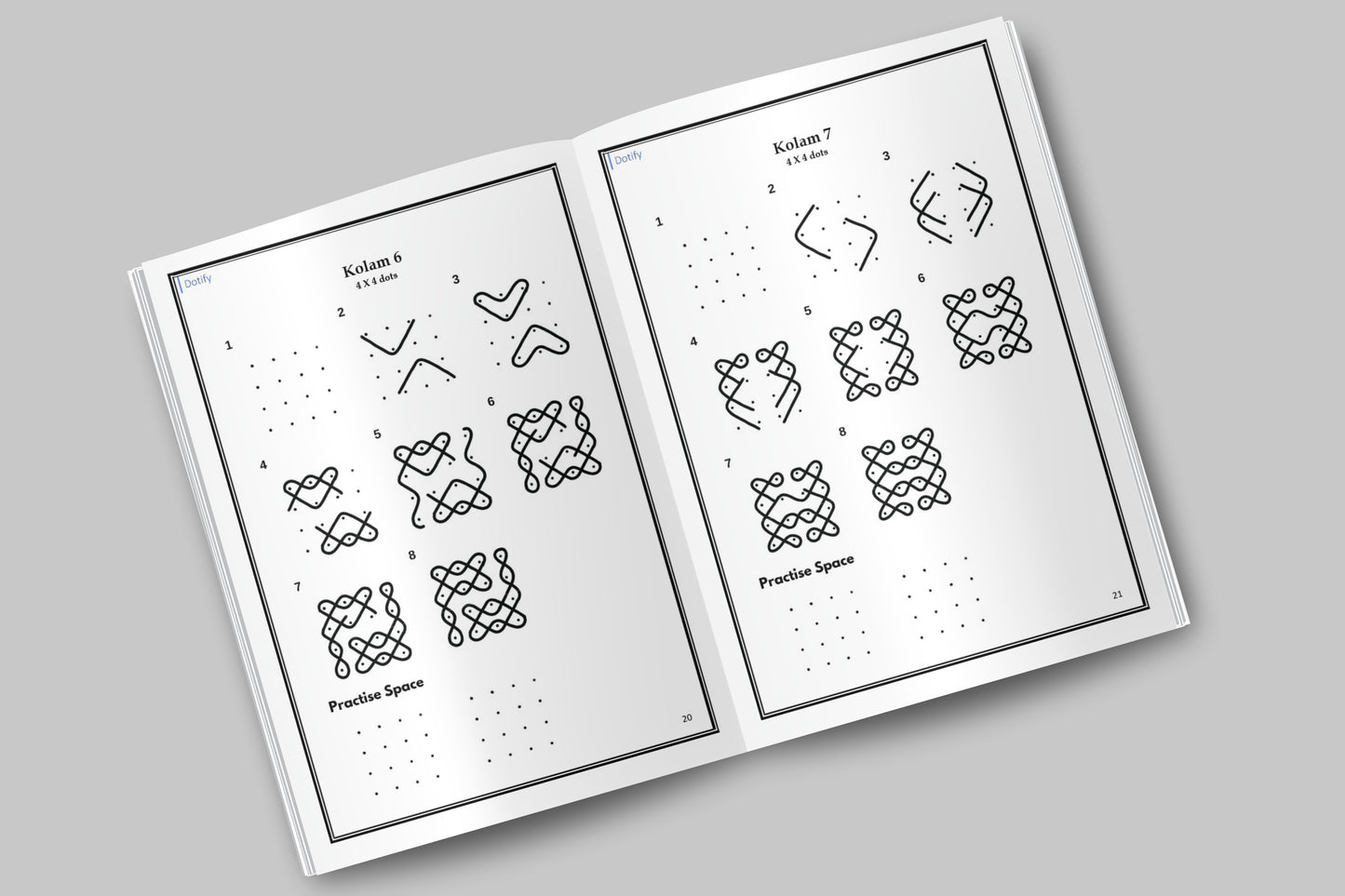 Mindful Art Therapy Vol. 3: Master 4 & 5 Dot Kolam Designs (Intermediate Edition)