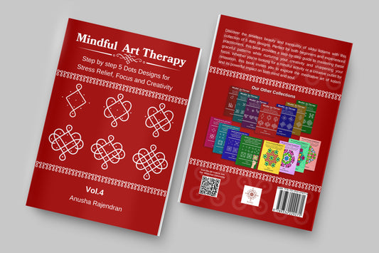 Mindful Art Therapy Vol. 4: Master Square & Diamond 5-Dot Kolams (Intermediate Edition)