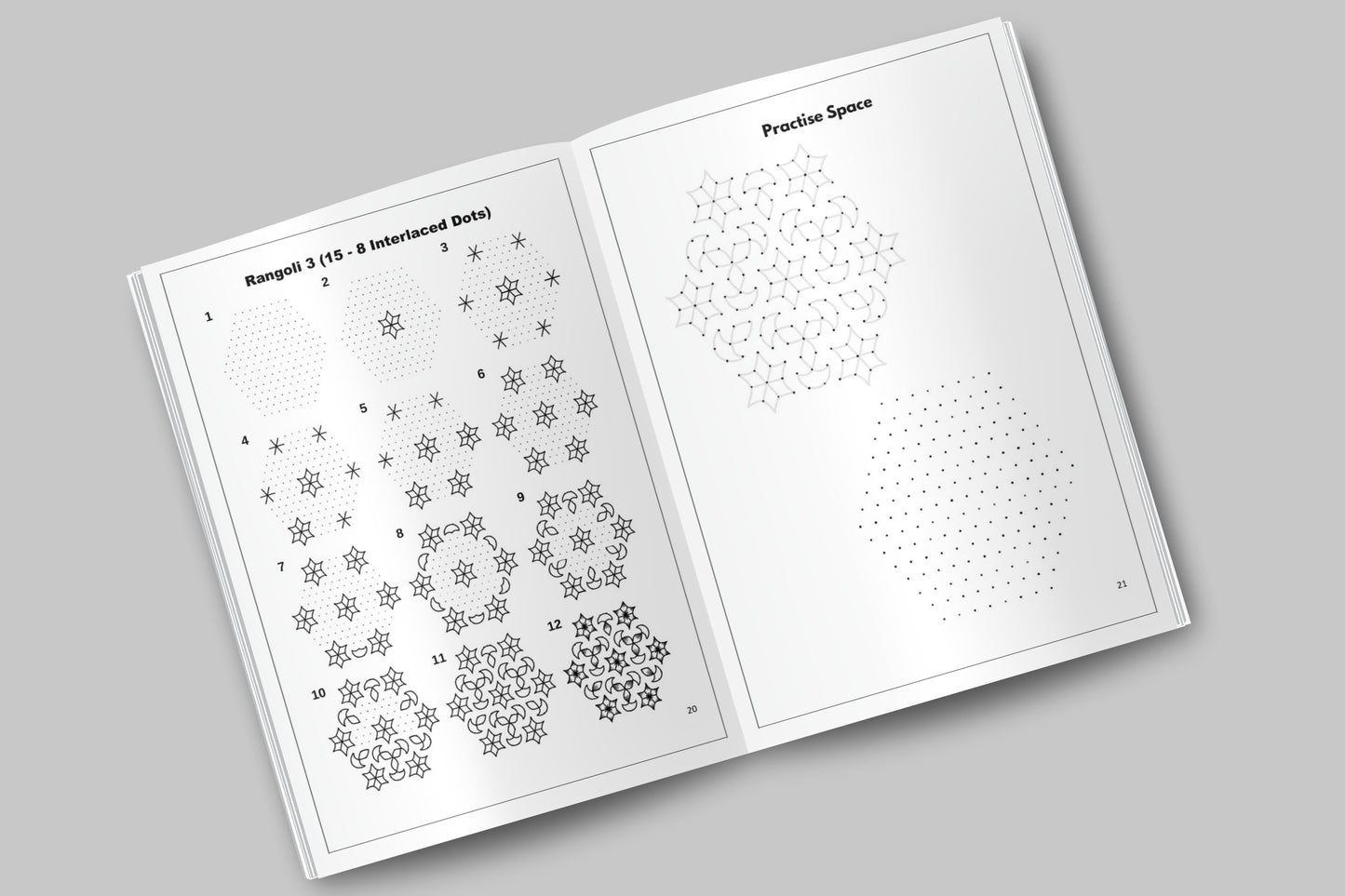 The Art of Festive Mindfulness Vol. 2: Master 15-to-8 Interlaced Kolams