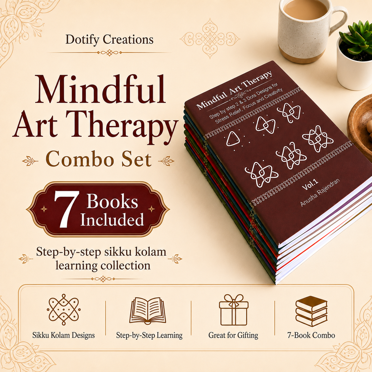 Mindful Art Therapy Complete Collection (Vol. 1-7): The Ultimate Kolam Course
