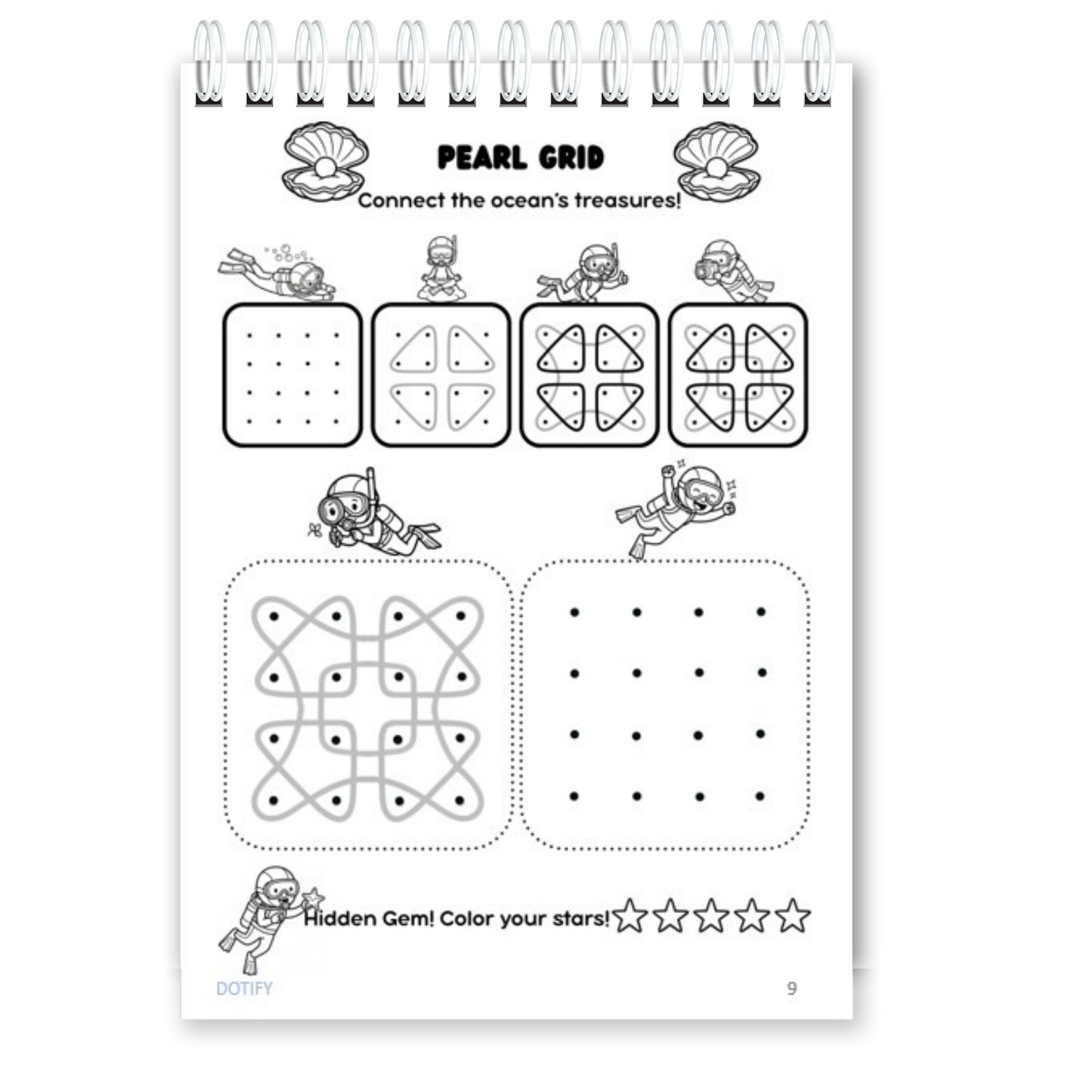 Little Dots of Joy Volume 2 | Ocean-Themed Step-by-Step Kolam Learning Workbook for Kids | Trace, Draw, Practise & Colour
