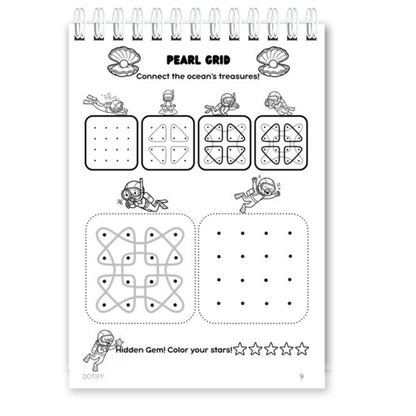 Little Dots of Joy Volume 2 | Ocean-Themed Step-by-Step Kolam Learning Workbook for Kids | Trace, Draw, Practise & Colour