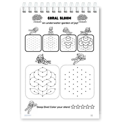 Little Dots of Joy Volume 2 | Ocean-Themed Step-by-Step Kolam Learning Workbook for Kids | Trace, Draw, Practise & Colour